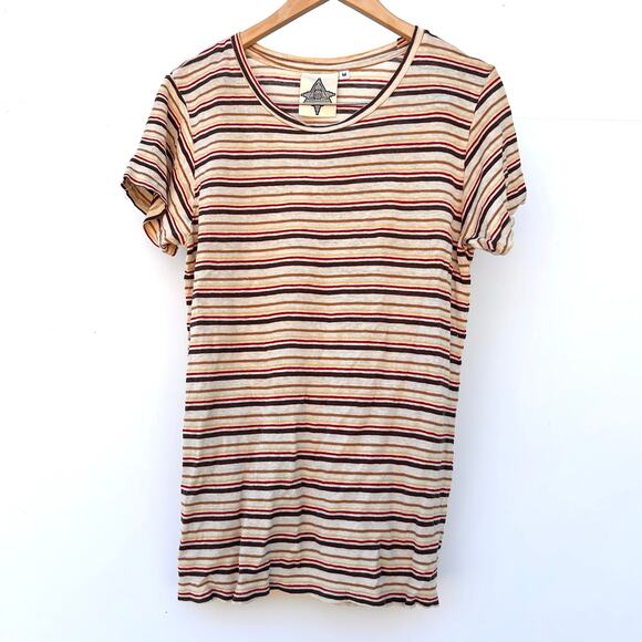 Jungmaven Striped Alta T-Shirt Hemp Cotton Tee Medium Retro Basic Sustainable - Picture 3 of 7